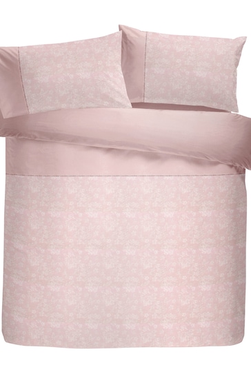 Serene Pink Blossom Duvet Cover And Pillowcase Set