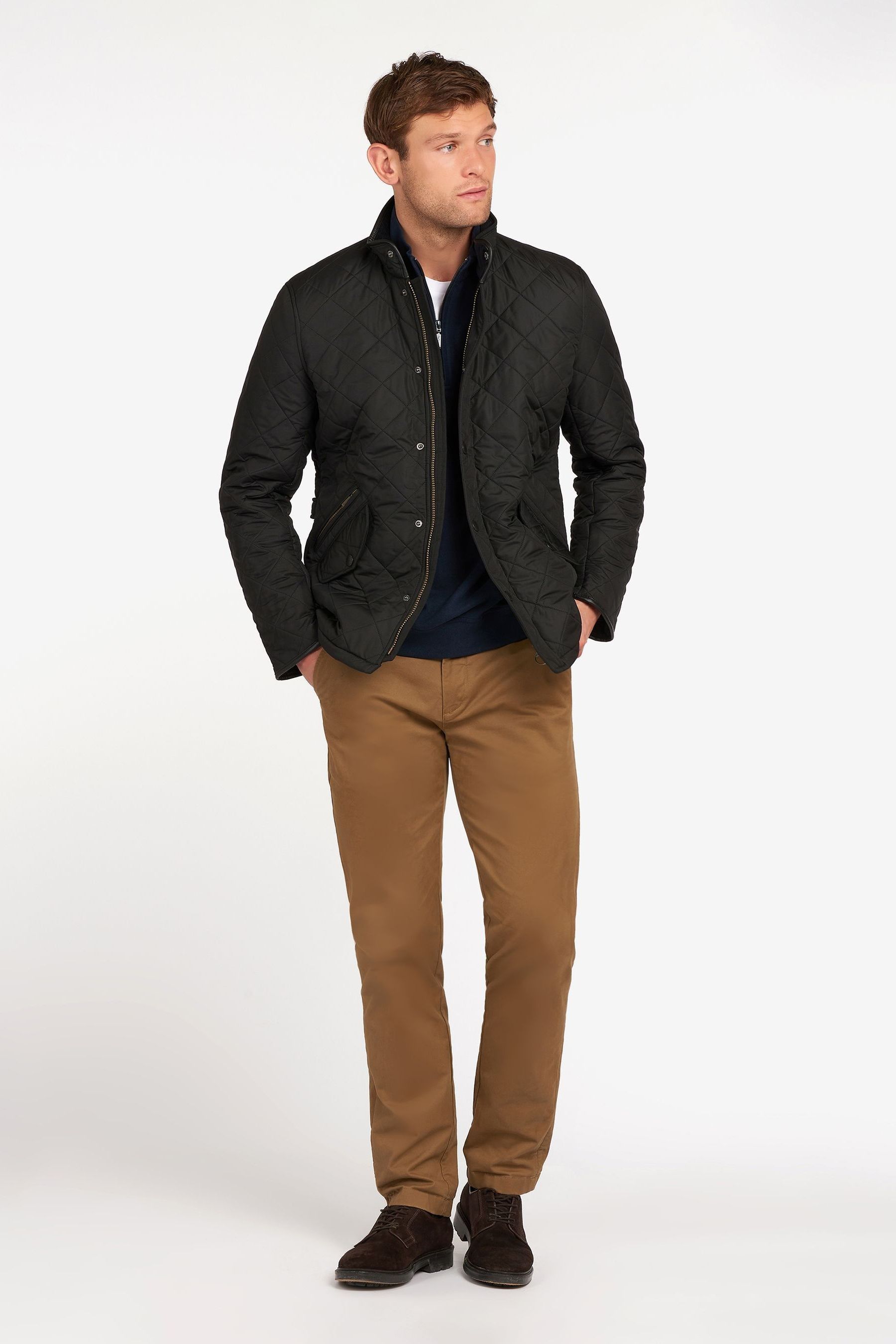 Buy Barbour Black Powell Quilted Jacket from the Next UK online shop