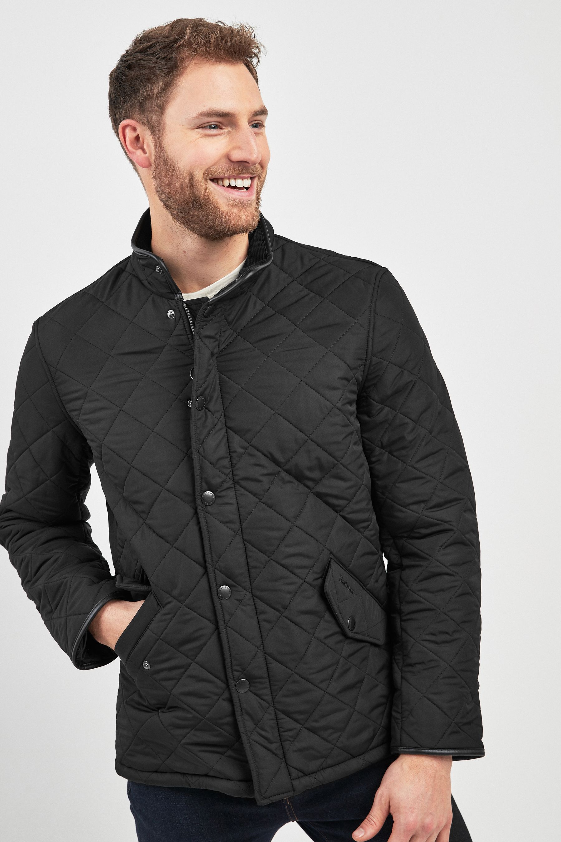 Buy Barbour Black Powell Quilted Jacket from the Next UK online shop