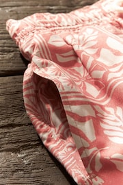 Light Pink Textured Artisan Tile Regular Fit Printed Swim Shorts - Image 10 of 11