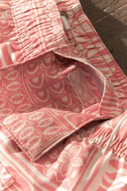 Light Pink Artisan Regular Fit Printed Swim Shorts - Image 8 of 13