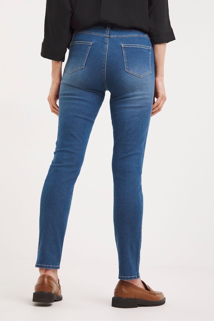 JD Williams Mid Blue Slim Leg Jeggings - Image 2 of 4