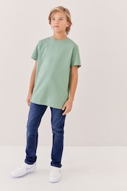 Green Pale Cotton Short Sleeve T-Shirt (3-16yrs) - Image 2 of 7