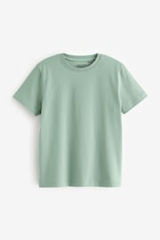 Green Pale Cotton Short Sleeve T-Shirt (3-16yrs) - Image 5 of 7
