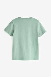 Green Pale Cotton Short Sleeve T-Shirt (3-16yrs) - Image 6 of 7