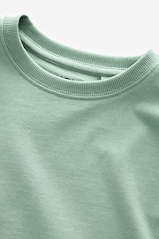 Green Pale Cotton Short Sleeve T-Shirt (3-16yrs) - Image 7 of 7