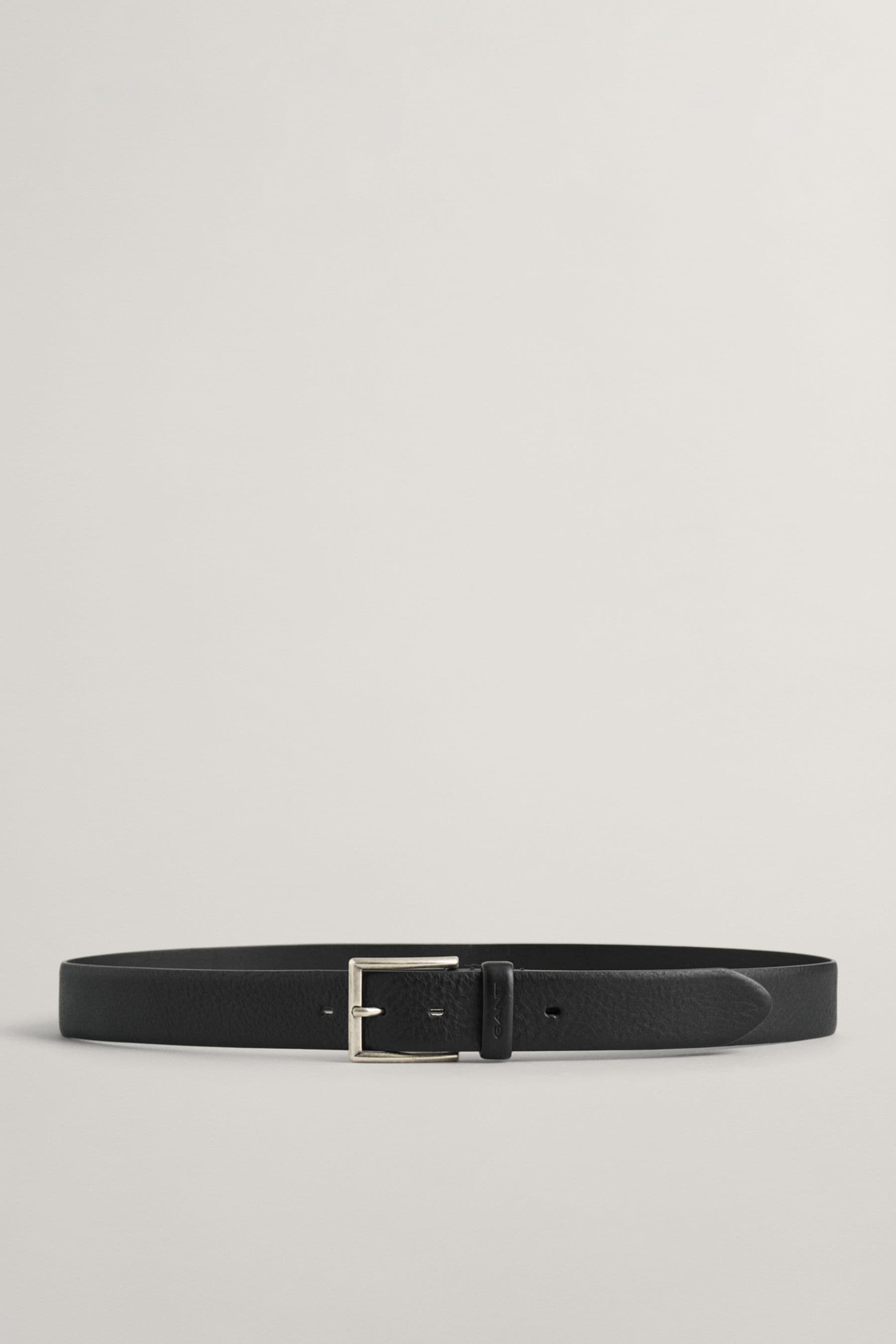 GANT Black Classic Leather Belt Mens