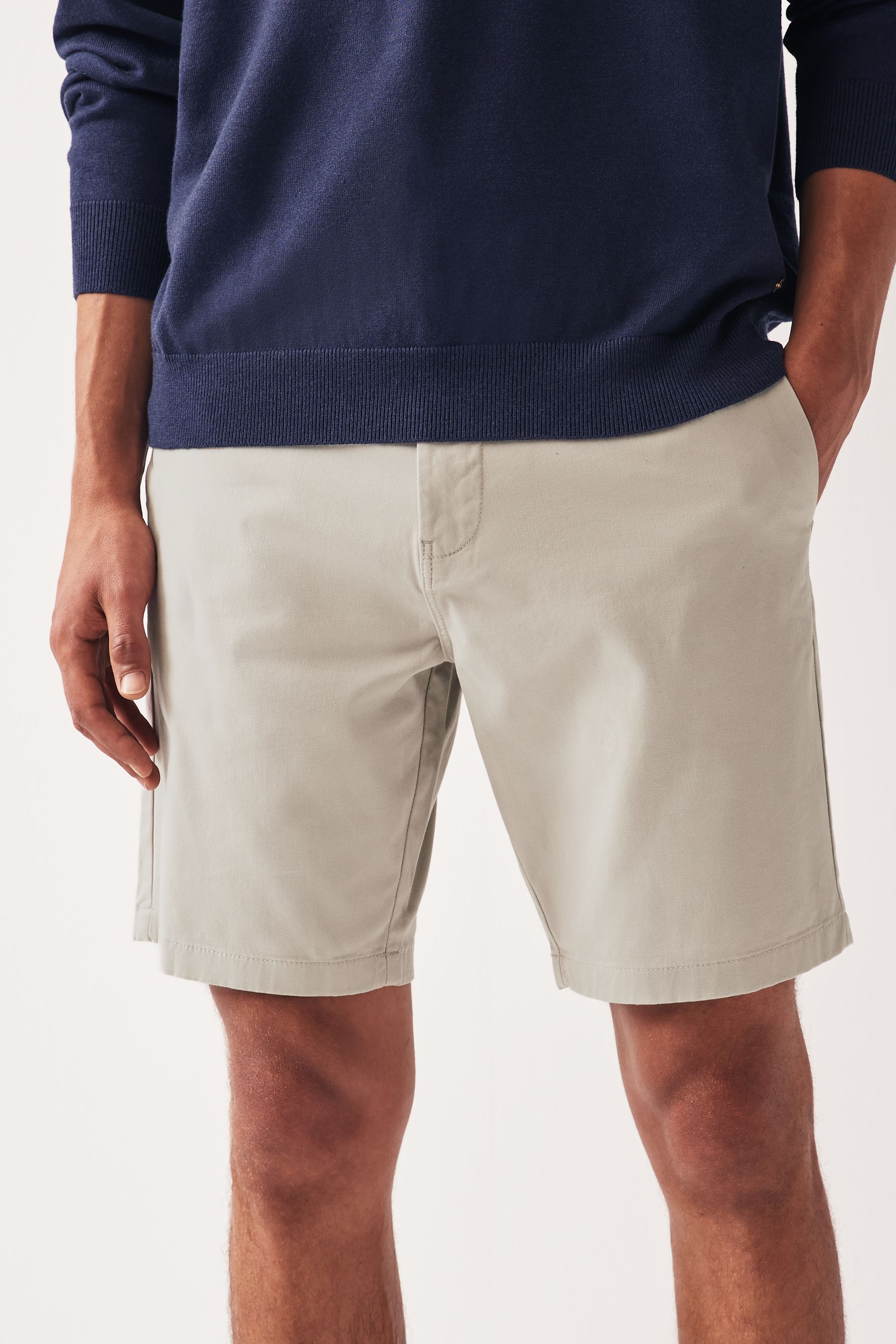 Buy Bone Natural Slim Fit Stretch Chinos Shorts from the Next UK online shop