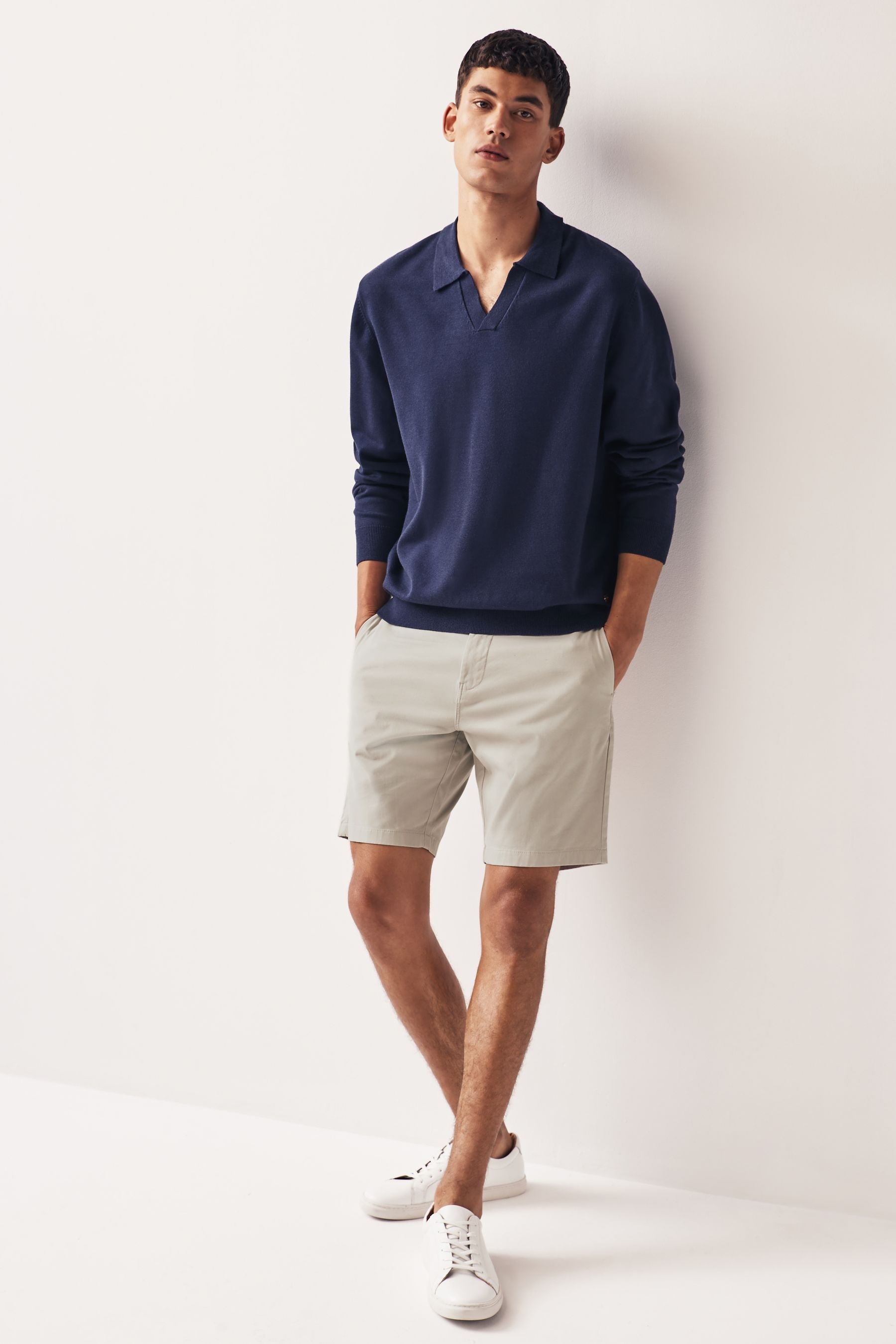 Next slim chino shorts online
