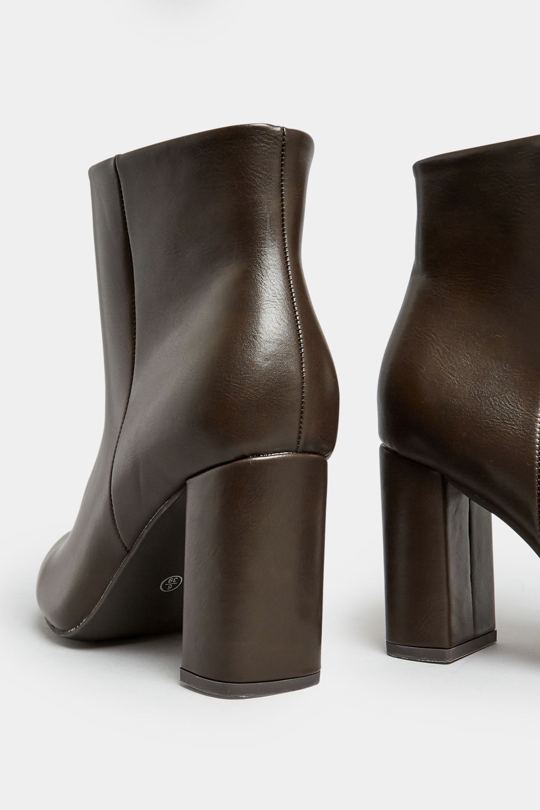 Buy Yours Curve Brown Extra Wide Fit Heeled Ankle Boots from Next Luxembourg