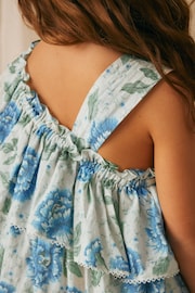 Laura Ashley Green and Blue Pickworth One Shoulder Sun Dress - Image 6 of 11