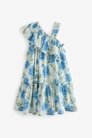 Laura Ashley Green and Blue Pickworth One Shoulder Sun Dress - Image 9 of 11