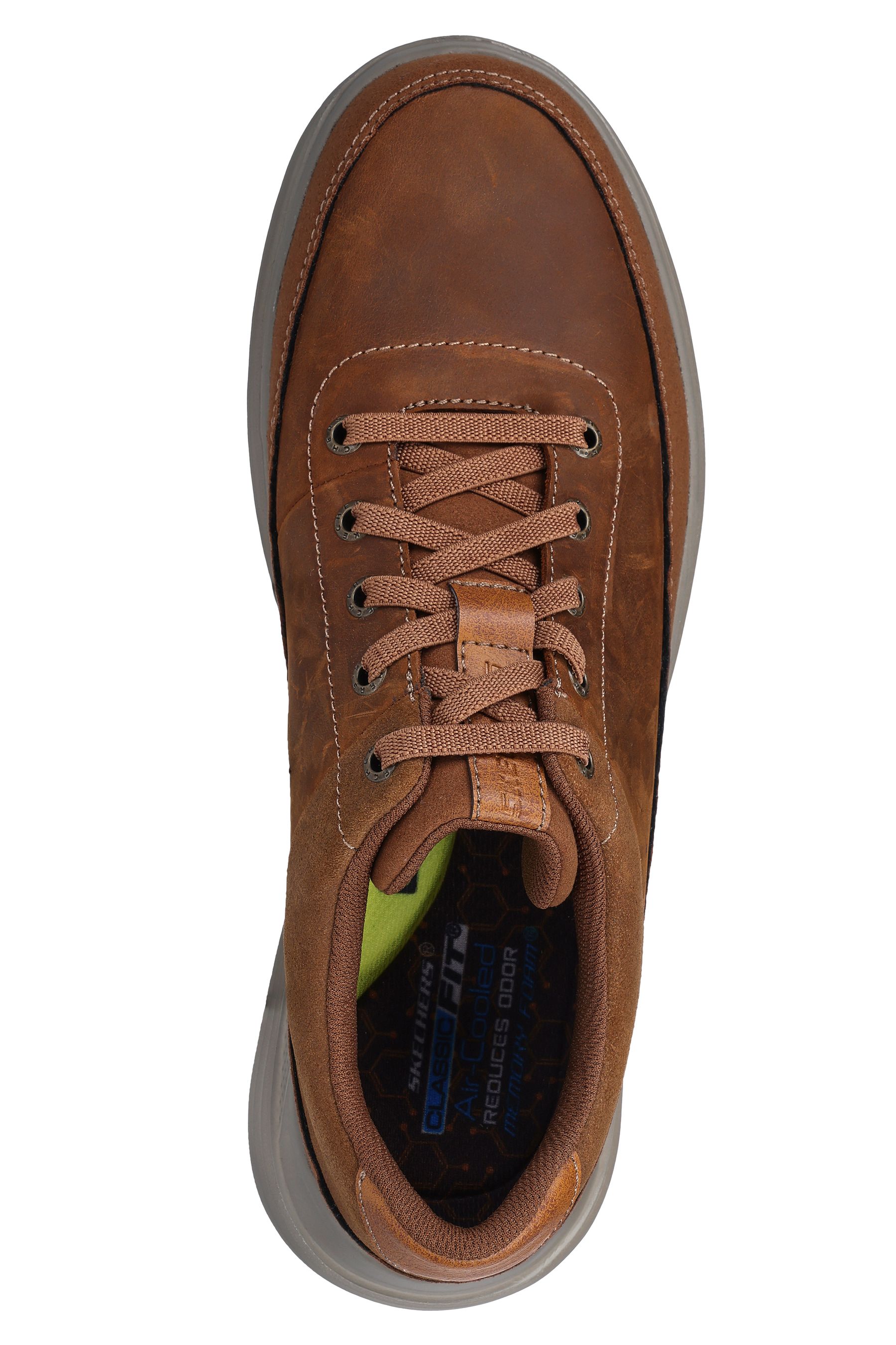 Mens brown skechers top trainers