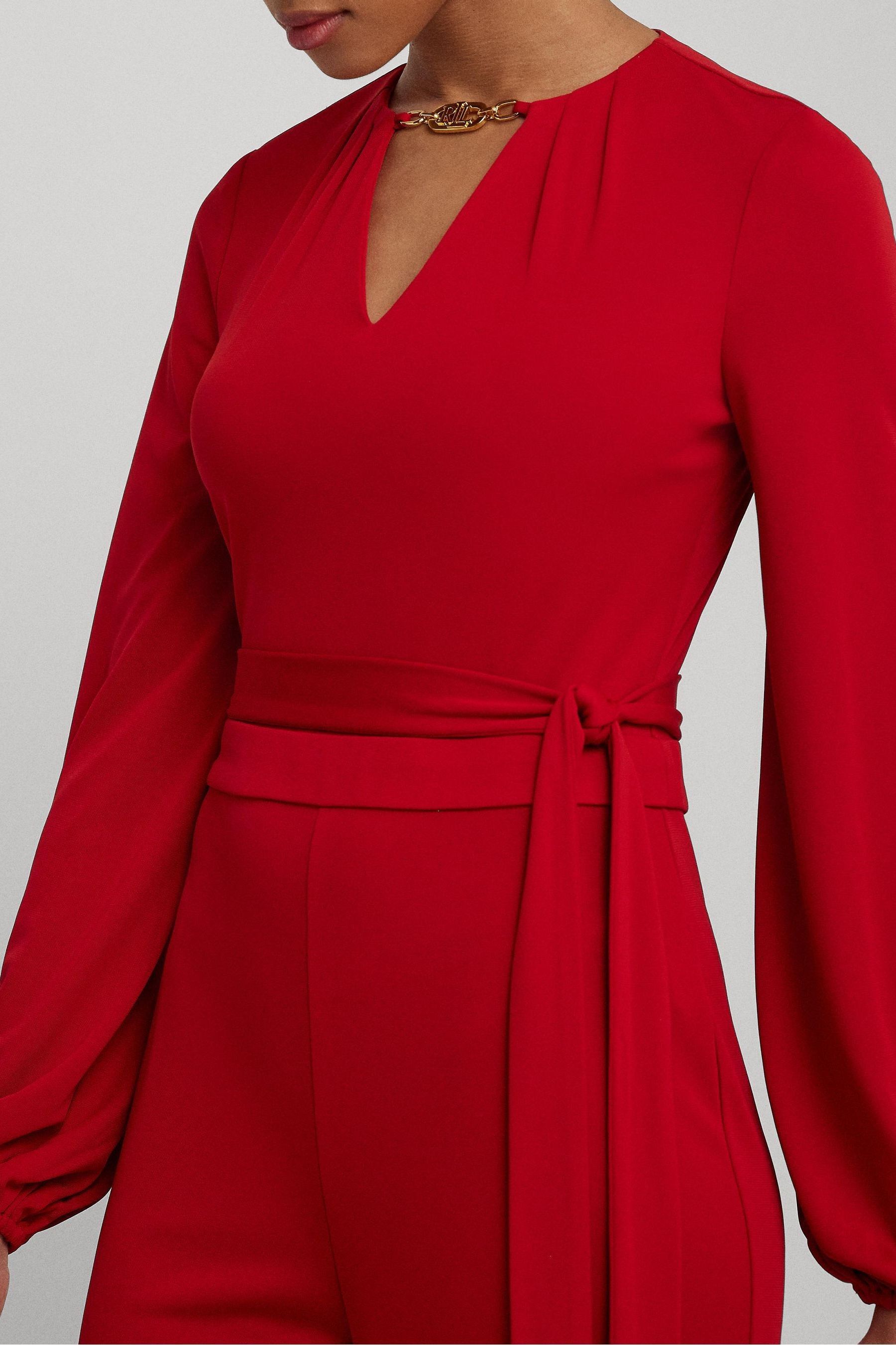 Ralph lauren chiffon overlay jumpsuit online