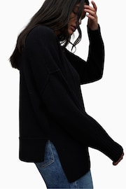 AllSaints Black Kiki Cashmere Blend Jumper - Image 3 of 7