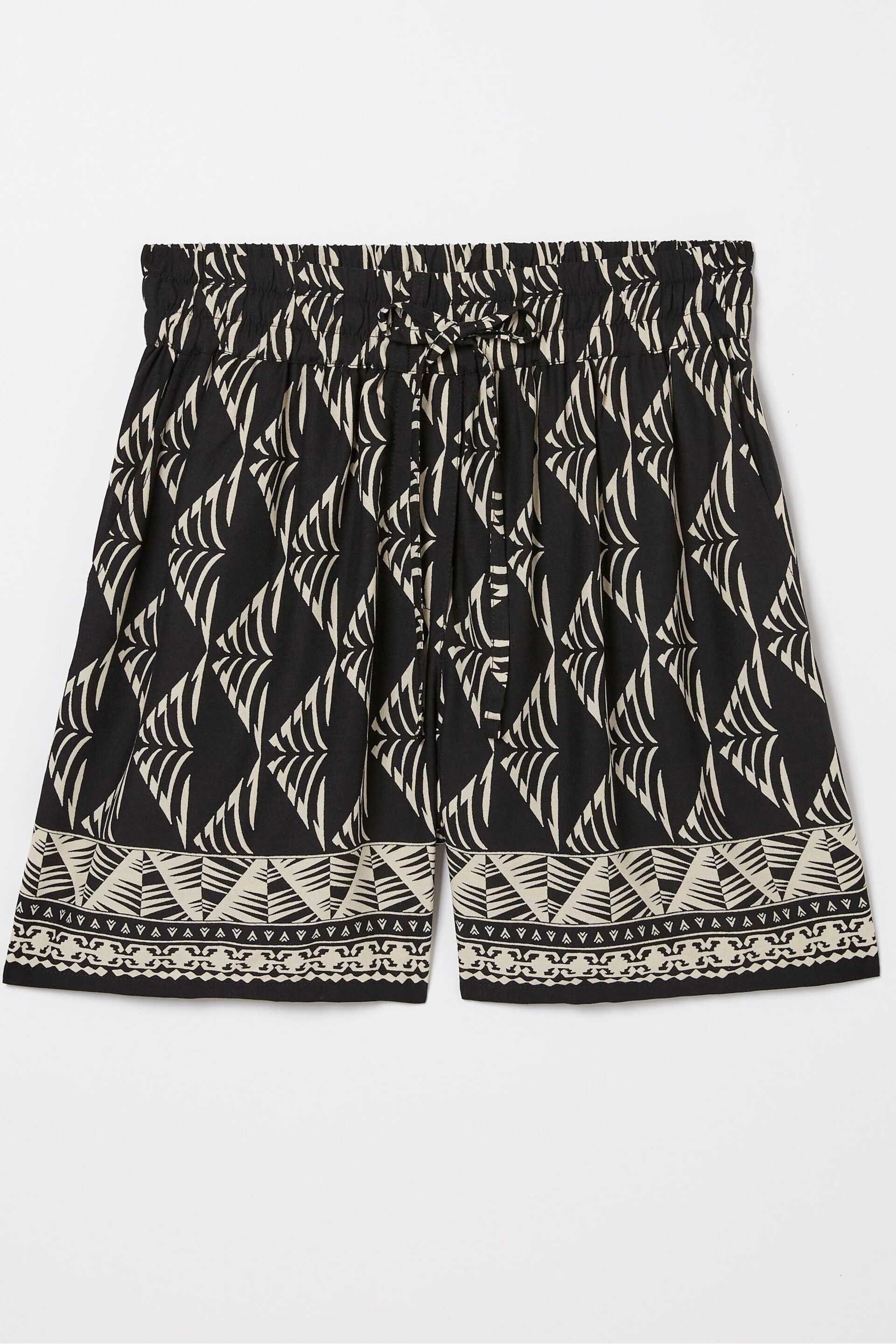 FatFace Black Mono Geo Flippy Shorts - Image 5 of 5