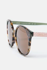 Joules Tortoiseshell Print Round Rimmed Sunglasses - Image 3 of 4