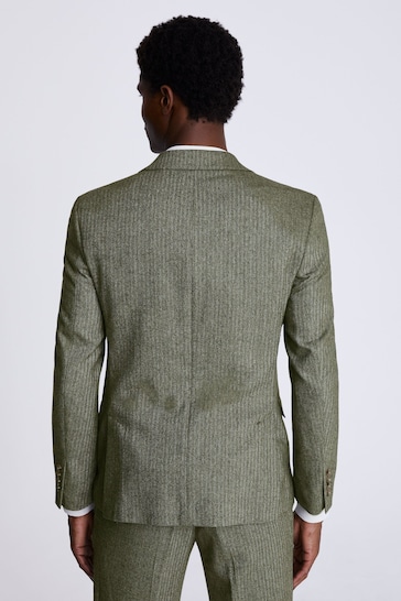 MOSS Skinny Fit Sage Herringbone Suit: Jacket