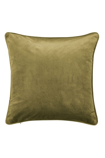 Helena Springfield Olive Green Velvet Escala Cushion
