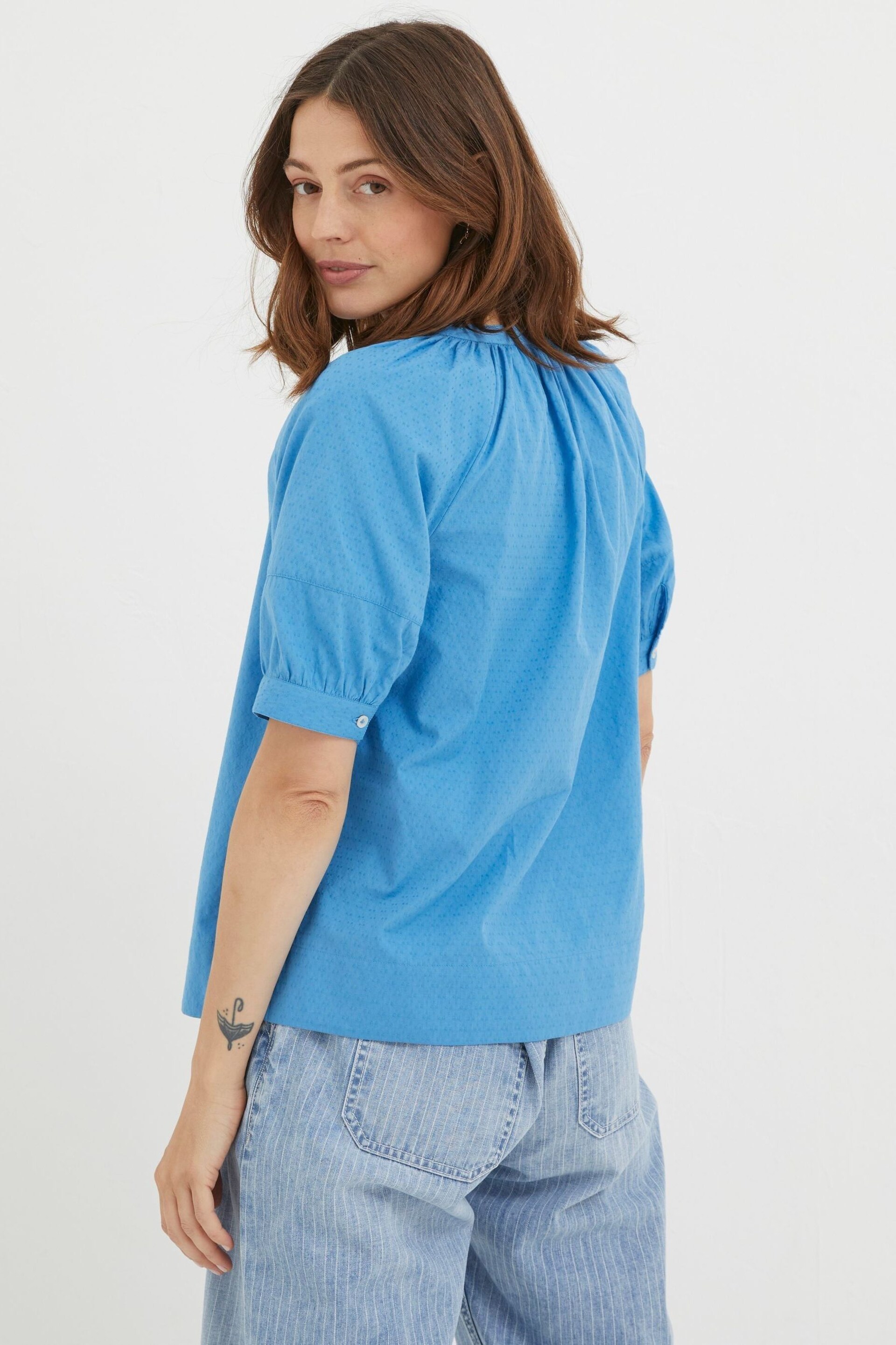 FatFace Blue Asha Blouse - Image 2 of 5