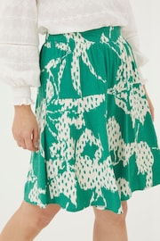 FatFace Green Textured Leaves Skirt - Image 2 of 5