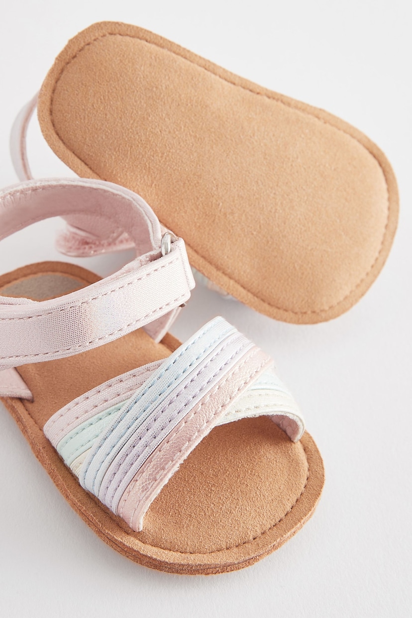 Pastel Cross Strap Baby Sandals (0-24mths) - Image 5 of 6