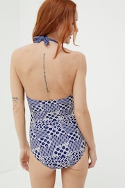 FatFace Blue Ari Patchwork Geo Swimsuit - Image 2 of 6