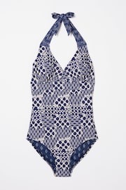 FatFace Blue Ari Patchwork Geo Swimsuit - Image 6 of 6