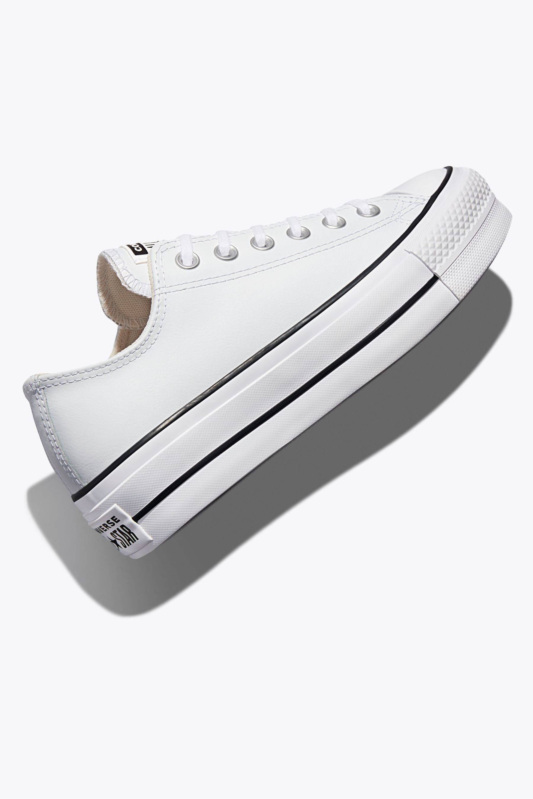 Buy Converse White Platform Lift Chuck Ox Leather Trainers from the Next UK online shop