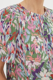 FatFace Green Expressive Floral Blouse - Image 5 of 6