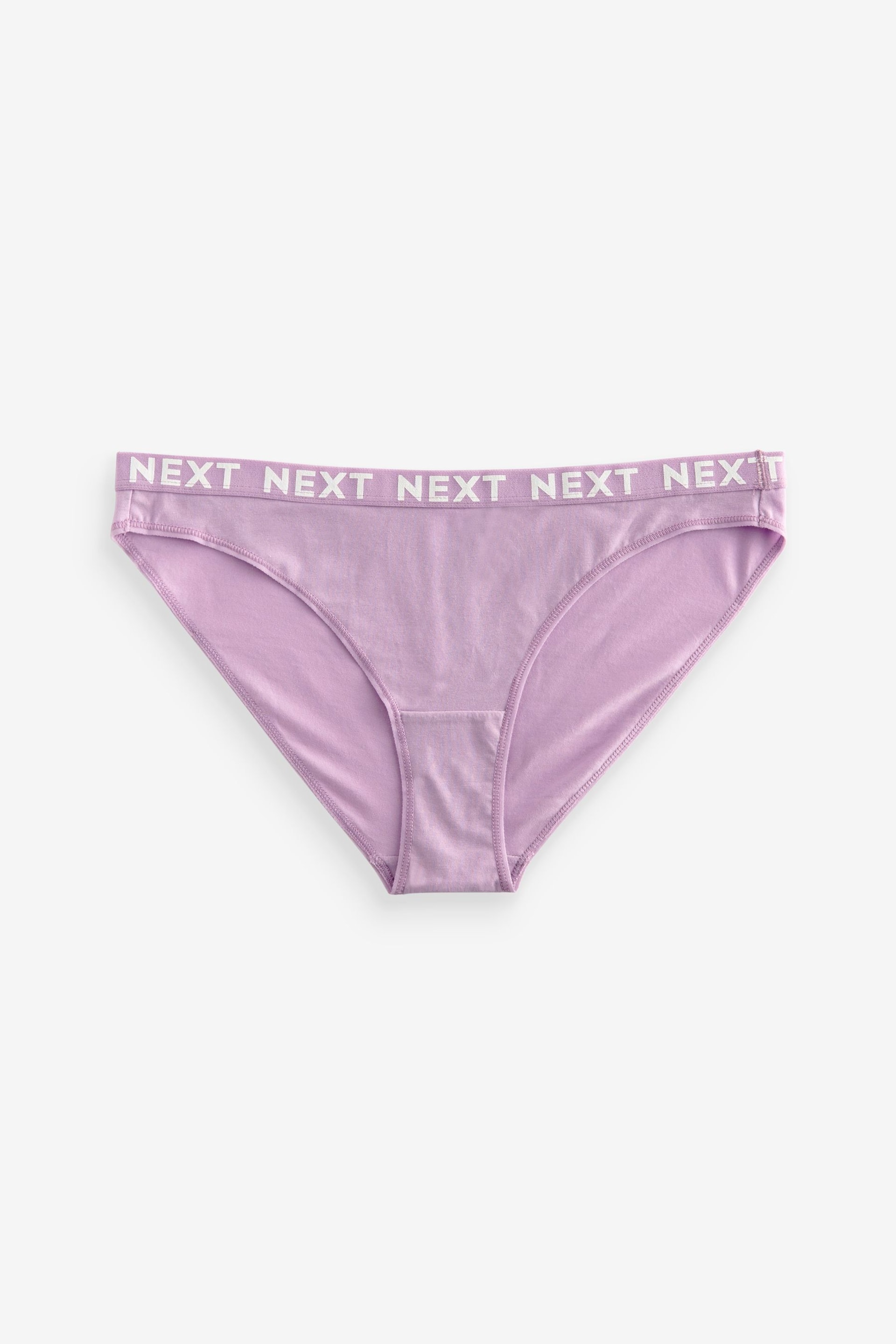Pastel Colours High Leg Cotton Rich Logo Knickers 4 Pack - Image 8 of 10