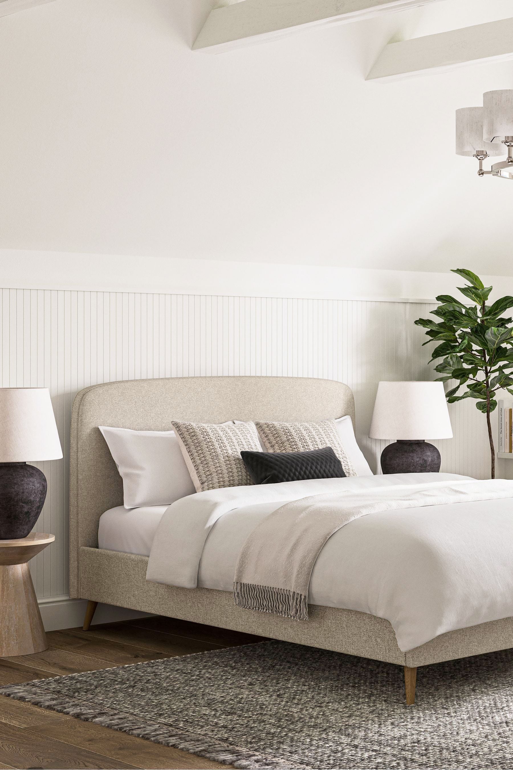 Deco sales upholstered bed