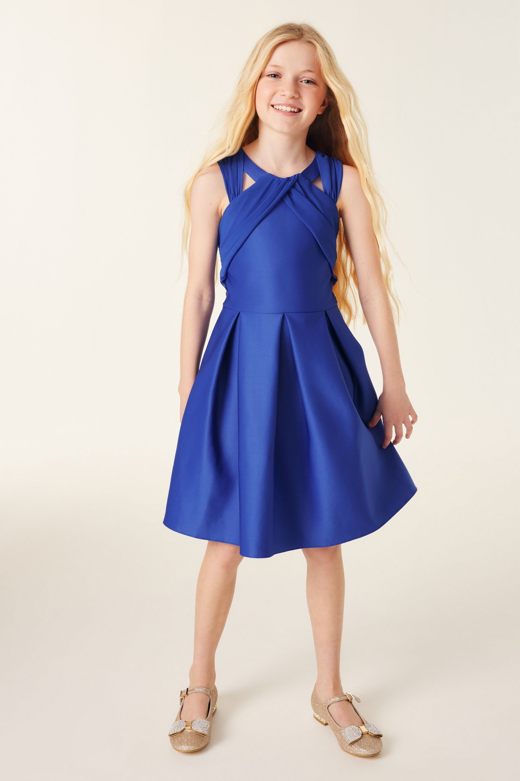 Buy Baker by Ted Baker Coral Pink Chiffon Scuba Dress from Next Slovakia