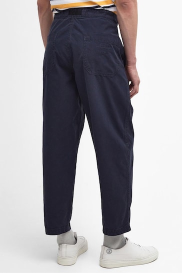 Barbour® Navy Tapered Fit Grindle Twill Utility Trousers