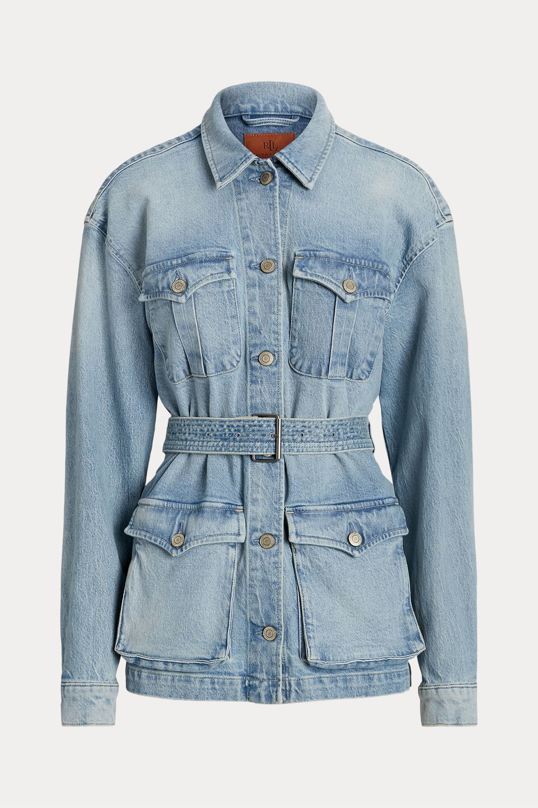 Buy Lauren Ralph Lauren Light Blue Belted Denim Field Jacket from Next Luxembourg
