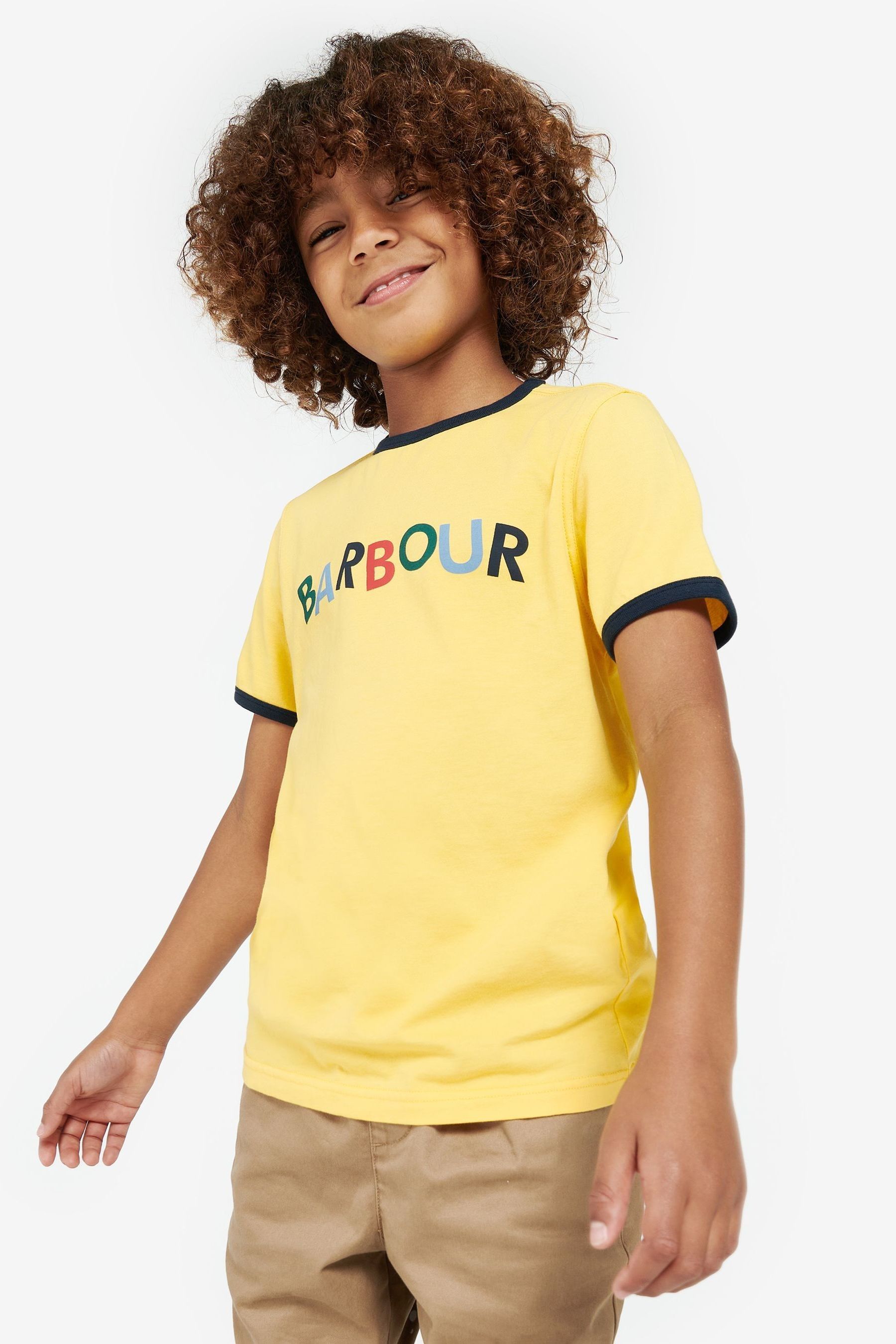 Barbour t shirt yellow new arrivals