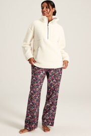 Joules Stella Navy Floral Cotton Pyjama Bottoms - Image 3 of 7
