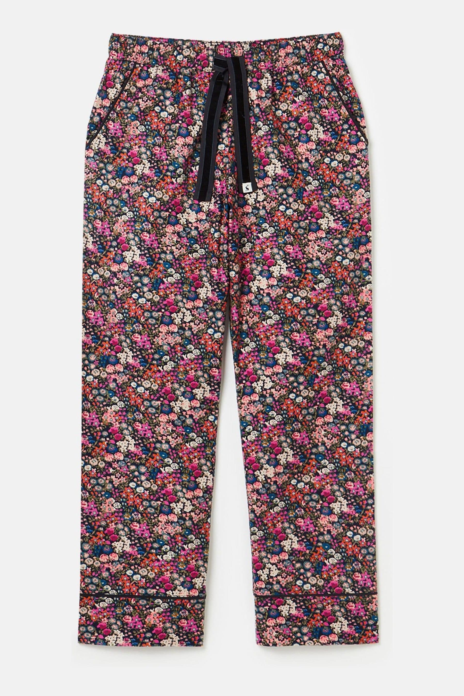 Buy Joules Stella Navy Floral Cotton Pyjama Bottoms from the Next