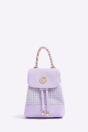 River Island Purple Girls Boucle Mini Backpack - Image 1 of 4