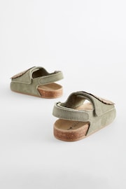 Neutral Beige Lion Touch Fastening Suede Sandals - Image 6 of 8