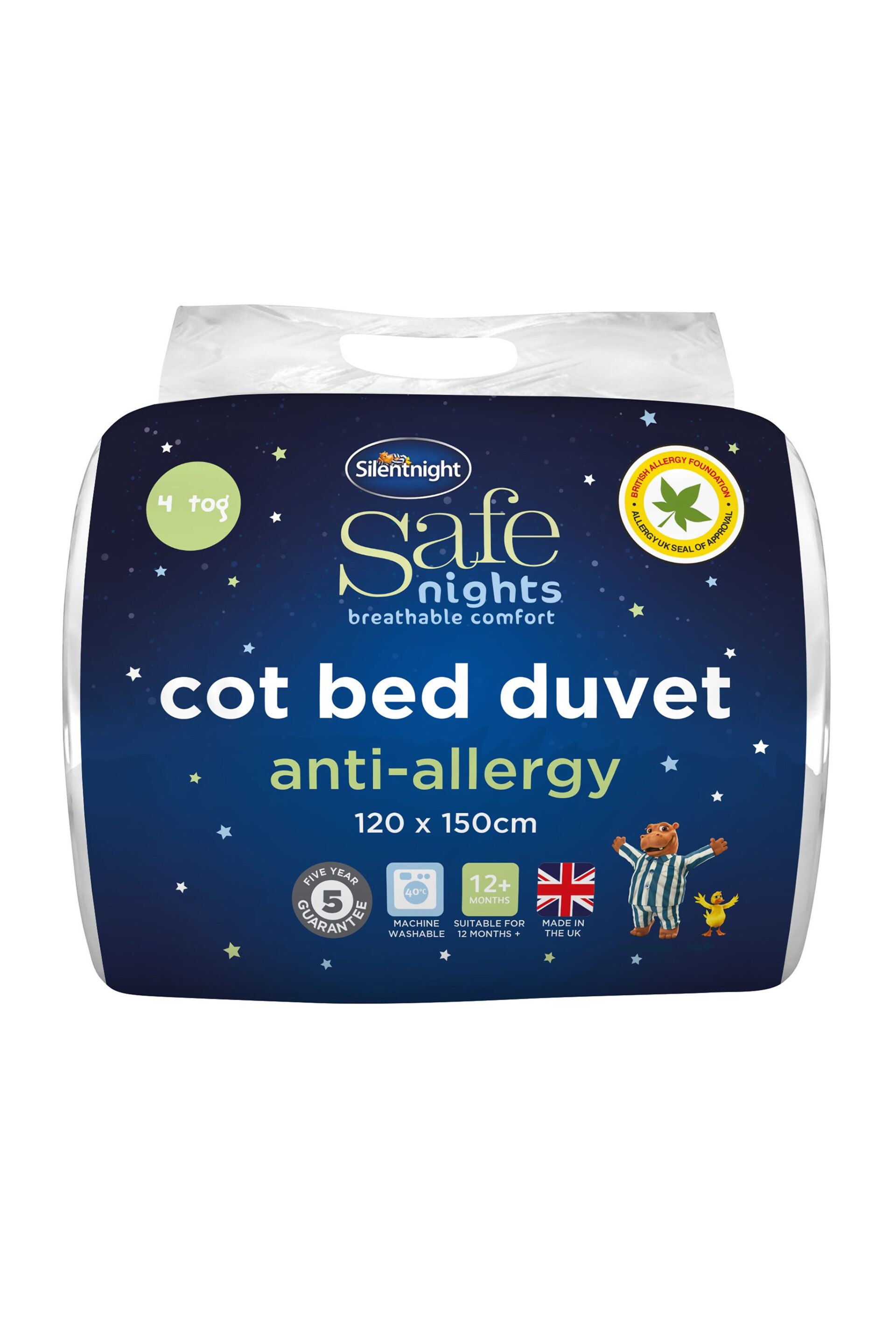 Silentnight Anti Allergy 4 Tog Toddler/Cot Bed Washable Duvet - Image 4 of 4