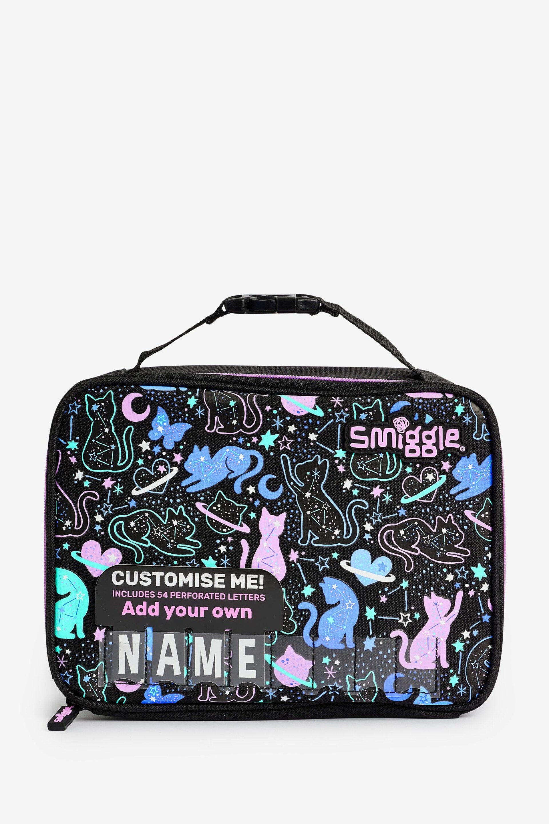 Smiggle Purple Wild Side Square Attach Id Lunch Box - Image 1 of 3