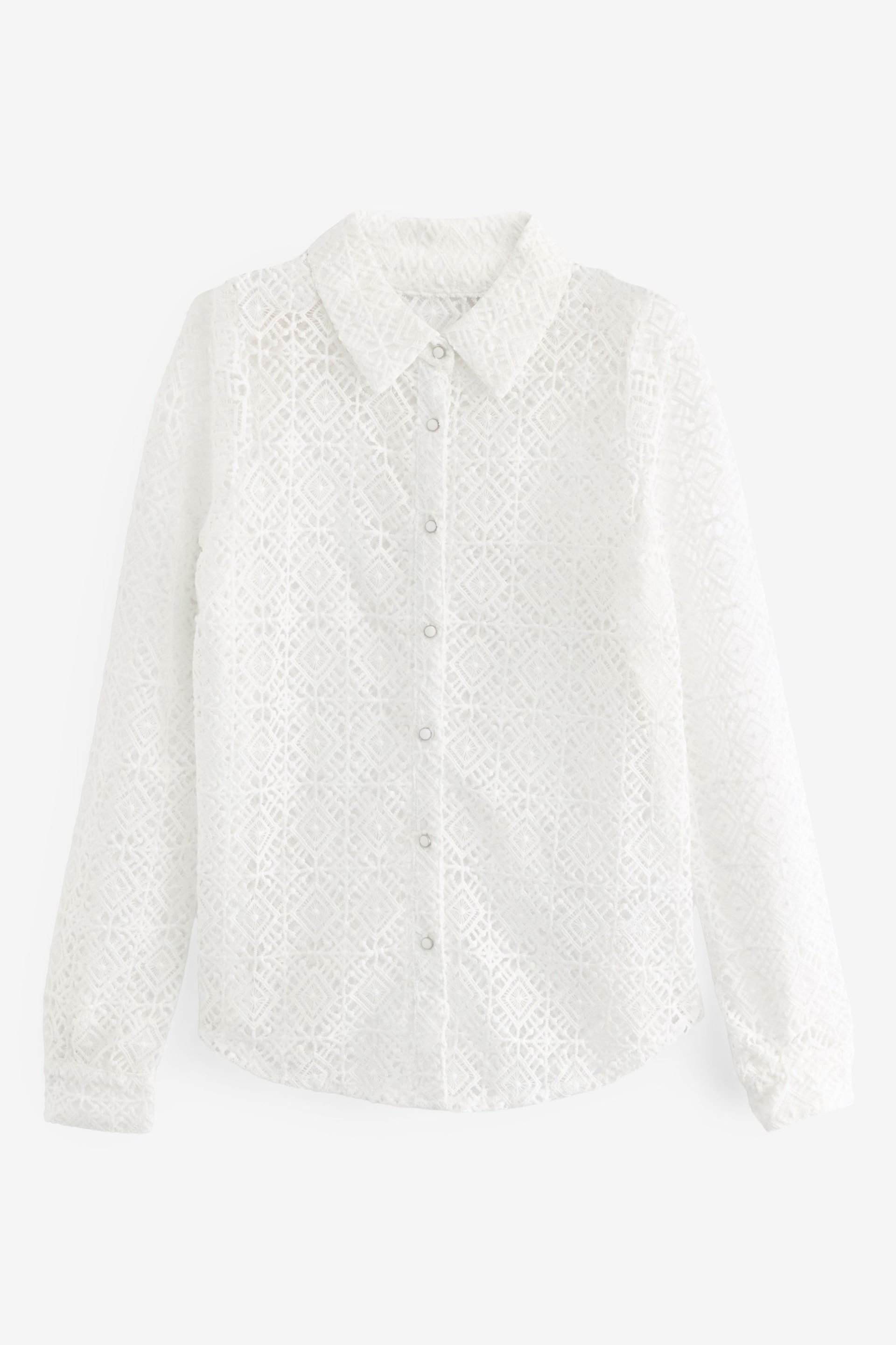 White Crochet Shirt - Image 7 of 8