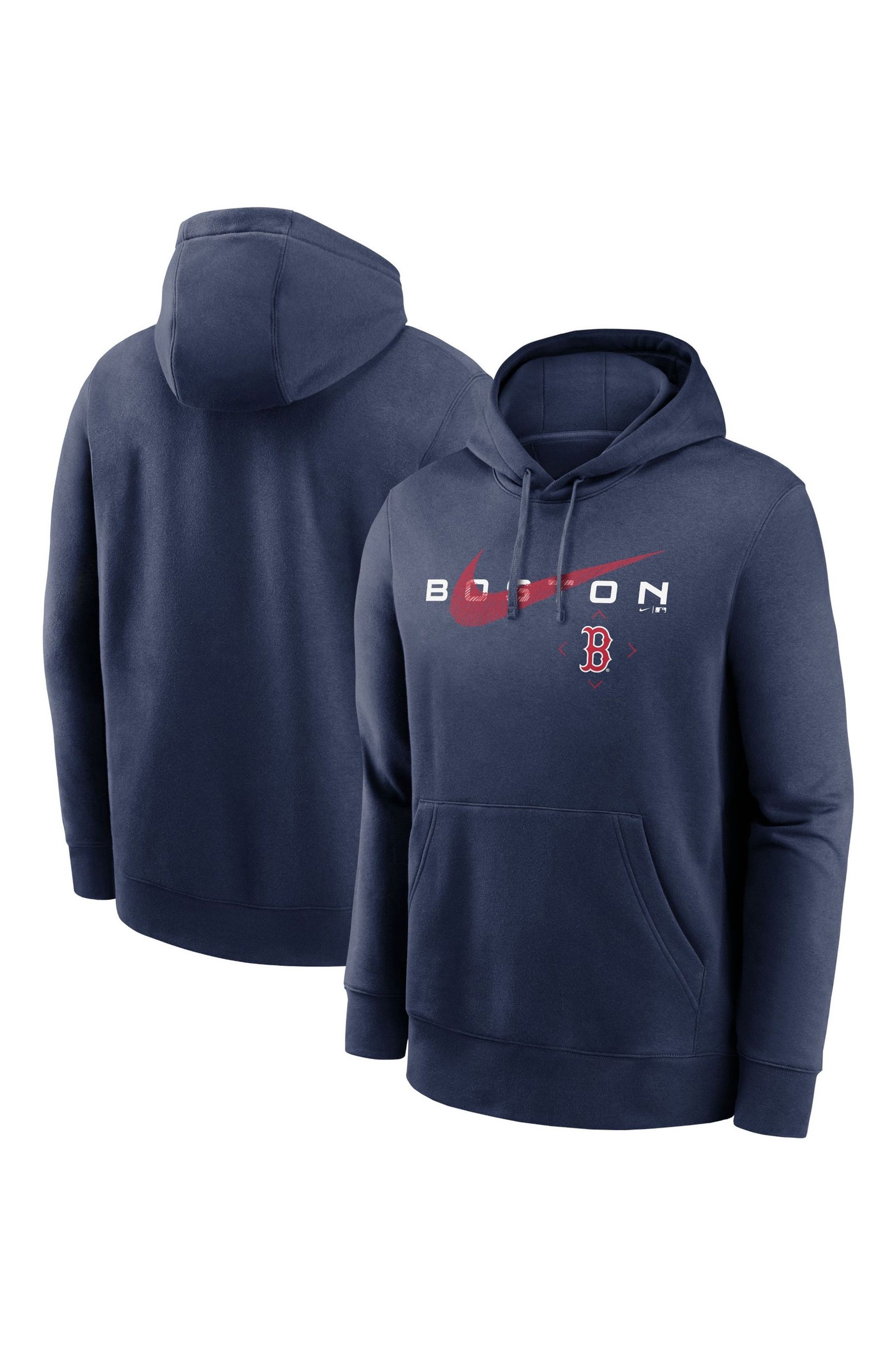Buy Nike Blue Boston Red Sox Swoosh Pullover Fleece Hoodie from Next Gibraltar