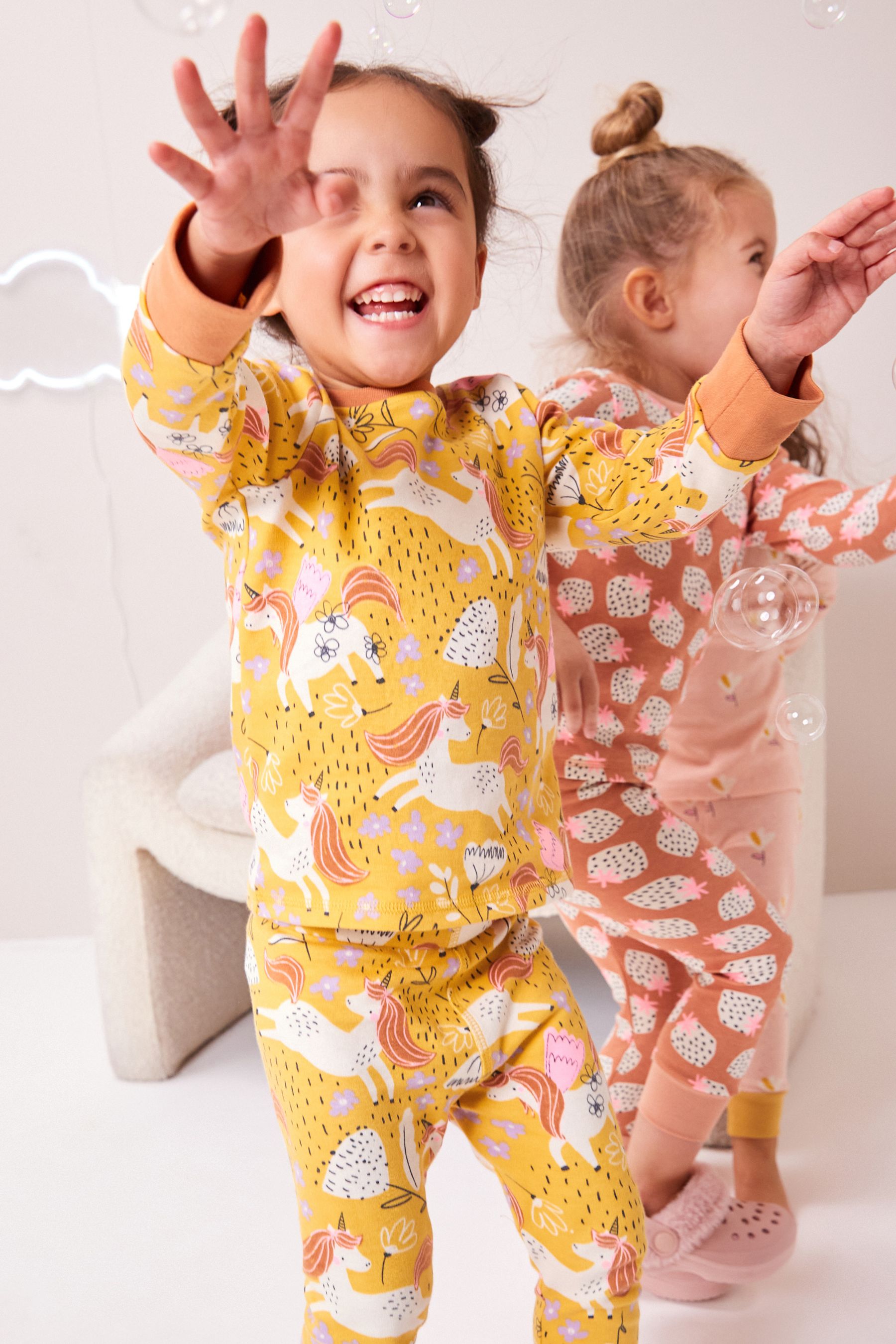 Buy Multi Strawberry Printed Long Sleeve 100 Cotton Snuggle Pyjamas 3 Pack 9mths 8yrs from the Next UK online shop