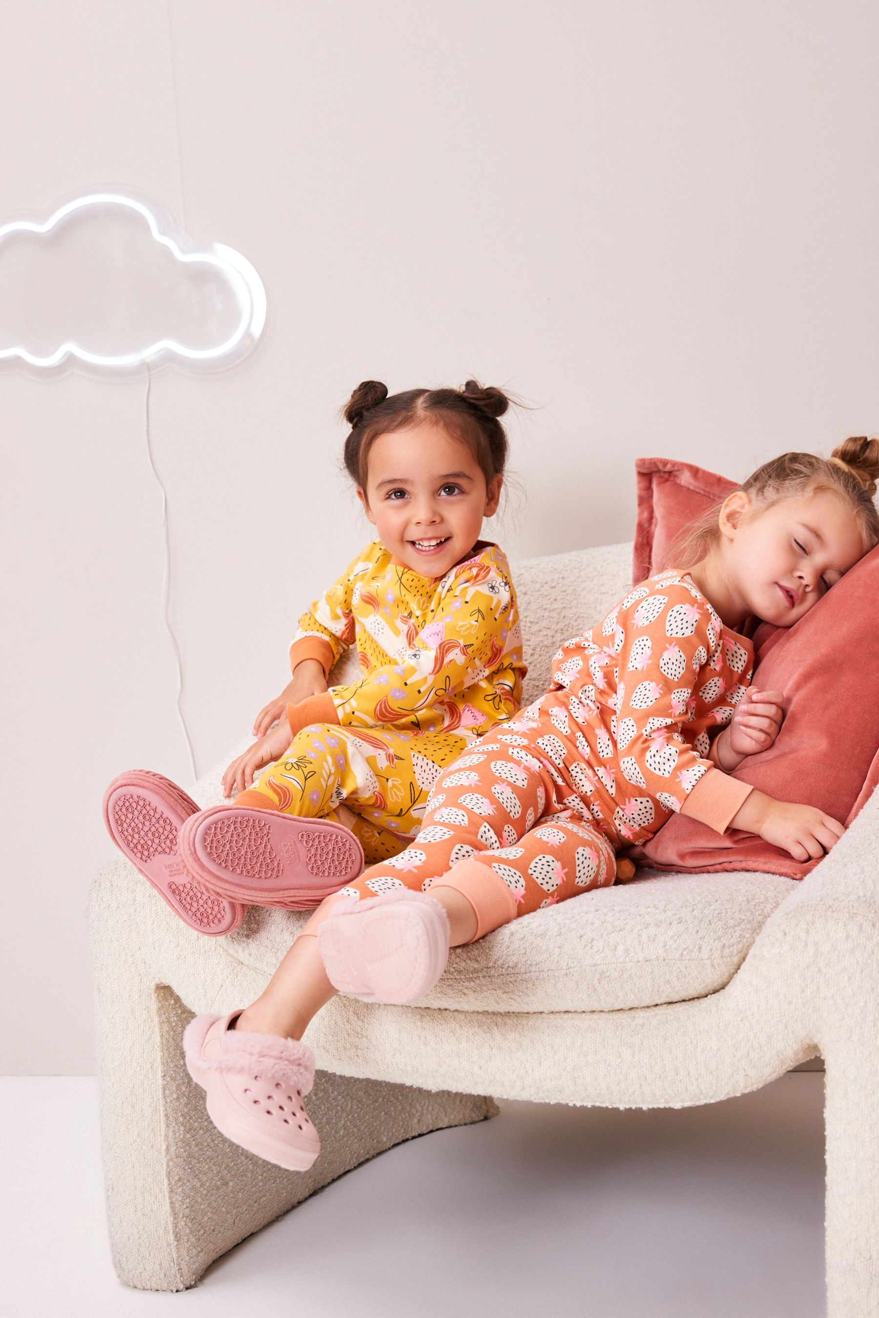 Buy Multi Strawberry Printed Long Sleeve 100 Cotton Snuggle Pyjamas 3 Pack 9mths 8yrs from the Next UK online shop