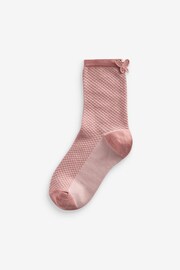 Black/White/Pink Butterfly Ankle Socks 3 Pack - Image 3 of 8