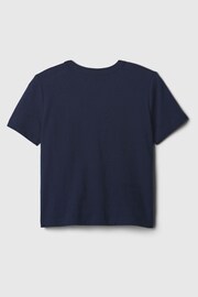 Gap Navy Blue Digger Graphic Logo Short Sleeve Crew Neck T-Shirt (Newborn-5yrs) - Image 2 of 2