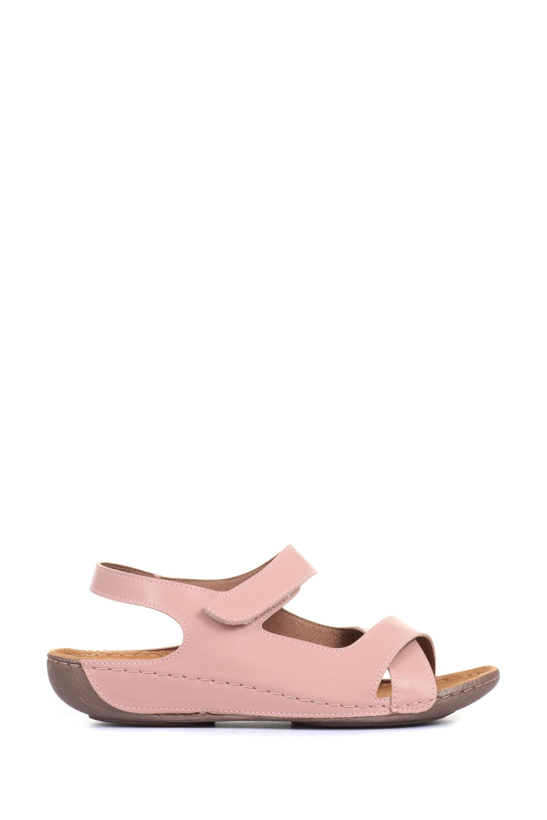 Pavers Pink Wide Fit Touch Fasten Sandals
