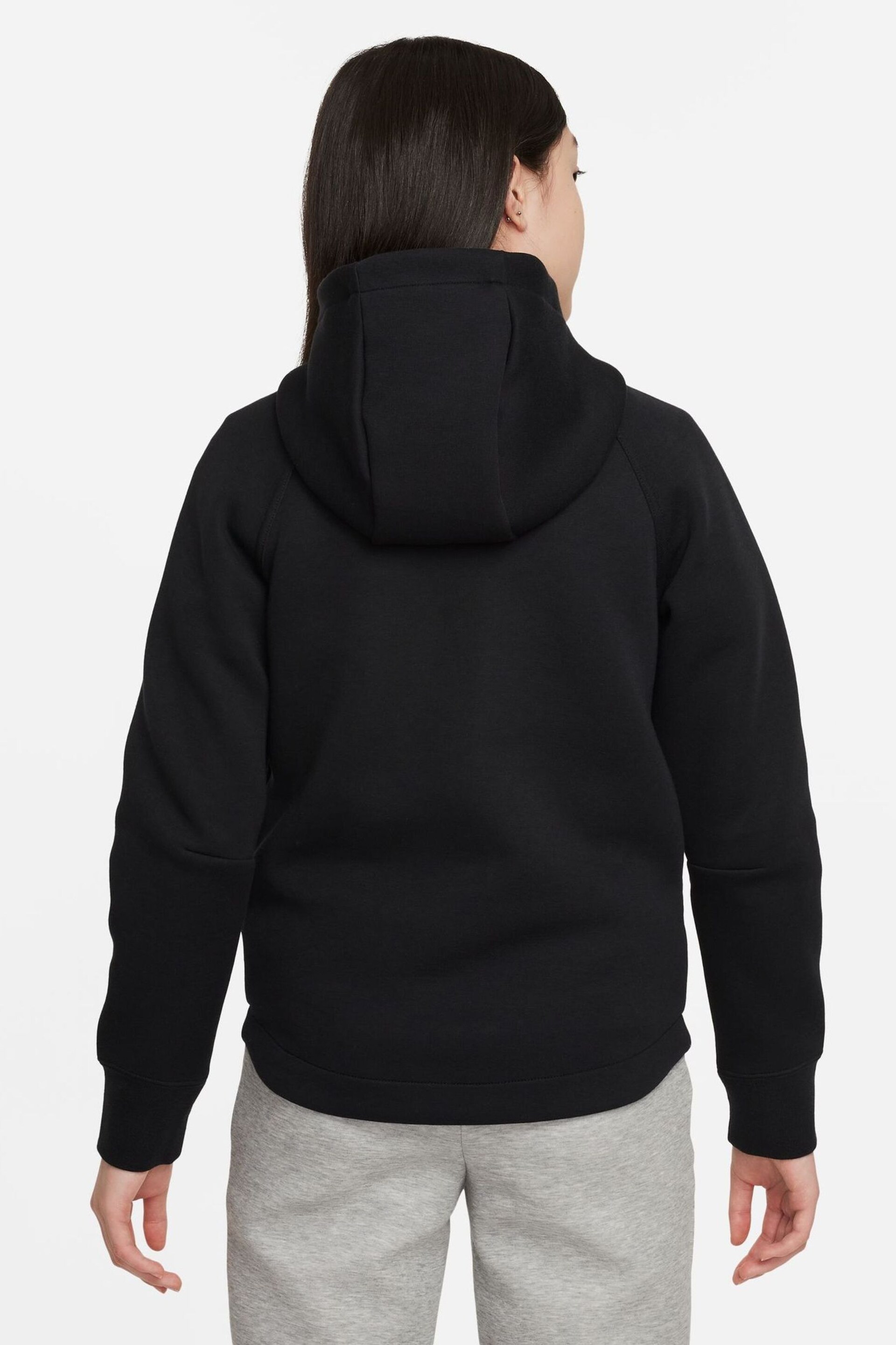 Nike Black Tech Fleece Zip Through Hoodie - Image 2 of 7